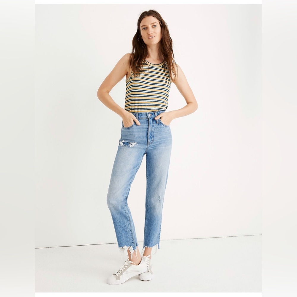 Madewell Classic Straight Jeans in Corrie Wash: Step-Hem Edition